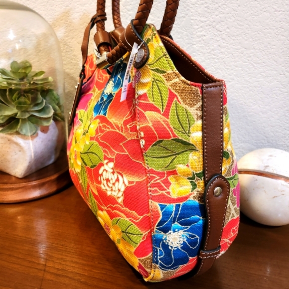 NWT Kim Rogers Floral "Nikki Ring" Shoulder Bag/Satchel - Picture 6 of 14